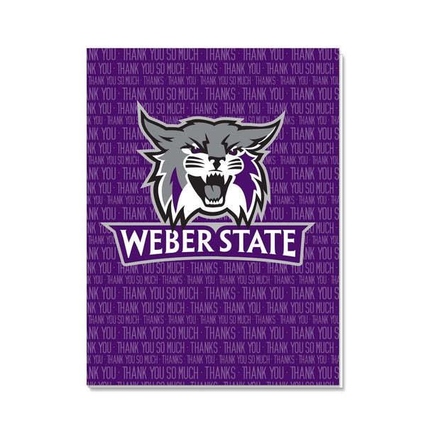 Fan Frenzy Gifts Weber State Wildcats Officially Licensed Thank You Card 10-pack