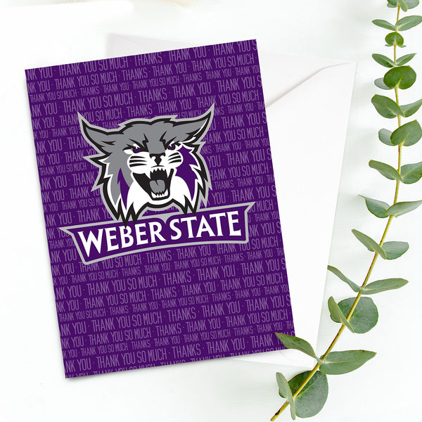 Fan Frenzy Gifts Weber State Wildcats Officially Licensed Thank You Card 10-pack
