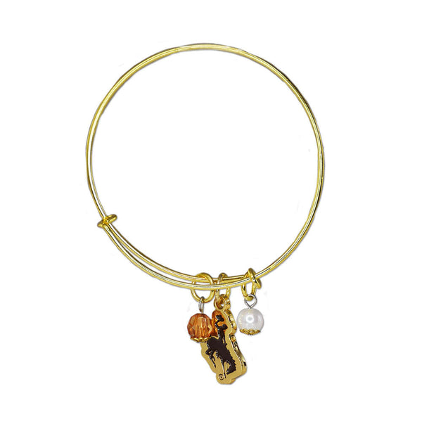 Fan Frenzy Gifts Wyoming Cowboys Licensed Bangle Bracelet