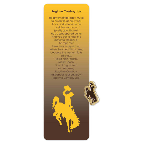 Fan Frenzy Gifts Wyoming Cowboys Licensed Fight Song Bookmark and Pin