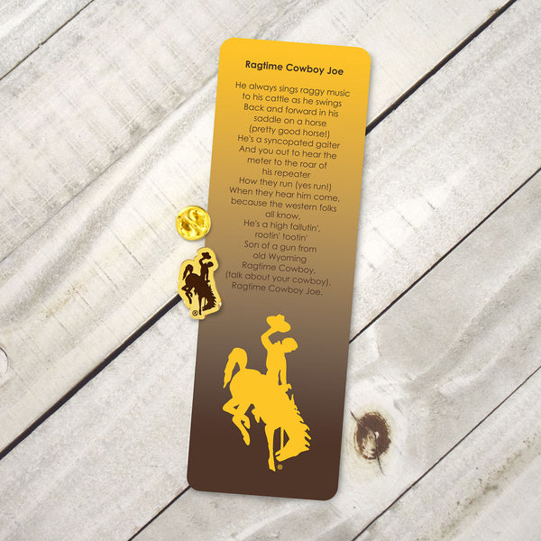 Fan Frenzy Gifts Wyoming Cowboys Licensed Fight Song Bookmark and Pin