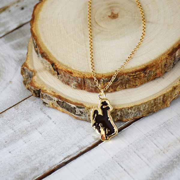Fan Frenzy Gifts Wyoming Cowboys Licensed Fan Necklace