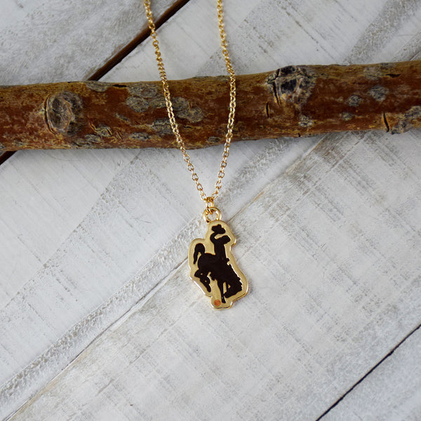 Fan Frenzy Gifts Wyoming Cowboys Licensed Fan Necklace