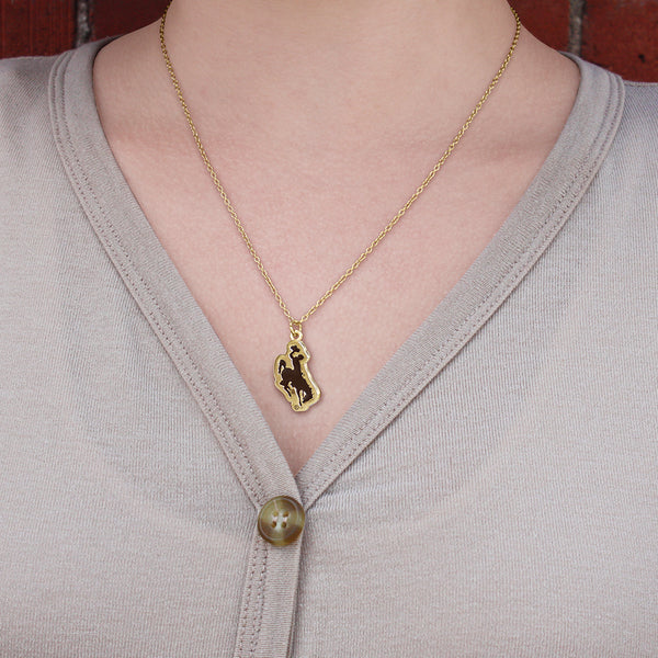 Fan Frenzy Gifts Wyoming Cowboys Licensed Fan Necklace