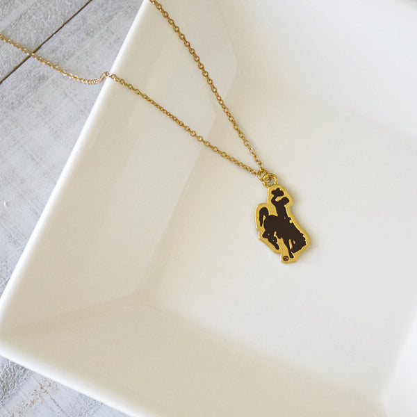 Fan Frenzy Gifts Wyoming Cowboys Licensed Fan Necklace