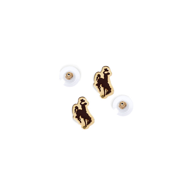 Fan Frenzy Gifts Wyoming Cowboys Licensed Post Earrings
