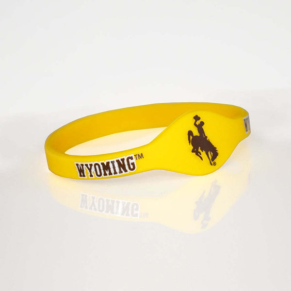 Fan Frenzy Gifts Wyoming Cowboys Licensed Silicone Bracelet