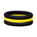 Yellow/Black Stackable Silicone Ring