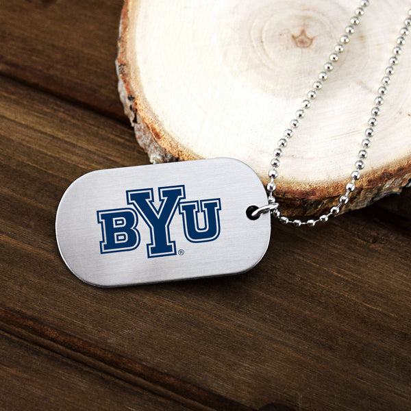 BYU Cougars Dark Blue  Dogtag by Fan Frenzy Gifts