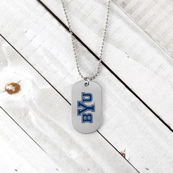 BYU Cougars Dark Blue  Dogtag by Fan Frenzy Gifts