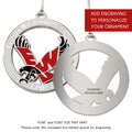 Eastern Washington Eagles Silver Ornament by Fan Frenzy Gifts Officially Licensed NCAA