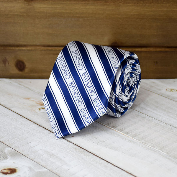 Fan Frenzy Gifts BYU-Idaho Dark Blue Men's Necktie  Officially Licensed NCAA 