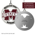 Mississippi State Silver Ornament by Fan Frenzy Gifts Officially Licensed NCAA