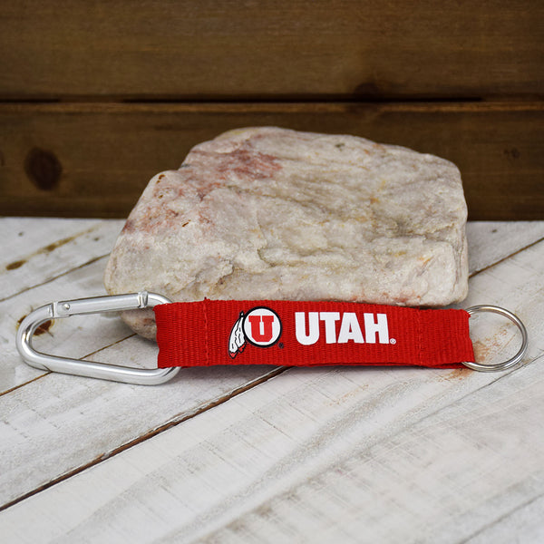 Utah Utes Red Keytag Lanyard by Fan Frenzy Gifts