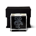 Wisconsin Badgers Laser Engraved Crystal Cube by Fan Frenzy Gifts