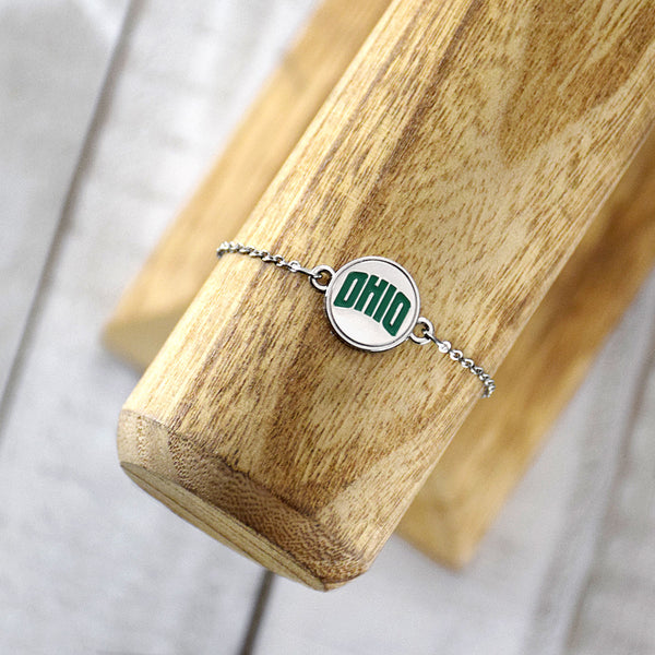Fan Frenzy Gifts Ohio Bobcats Officially Licensed Dainty 1 Charm Bracelet