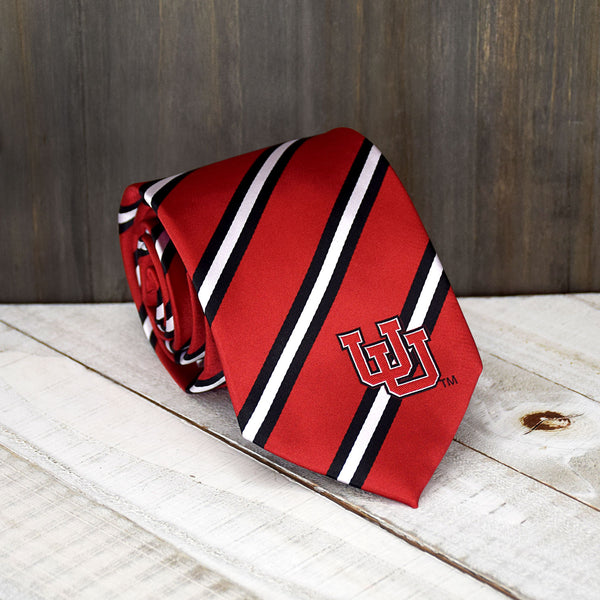 Fan Frenzy Gifts Utah Formal Stripe Officially Licensed Utes 62" Men's Tie