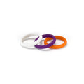 Fan Frenezy Gifts Purple Orange White 3 Pack (Clemson colors) Size 4