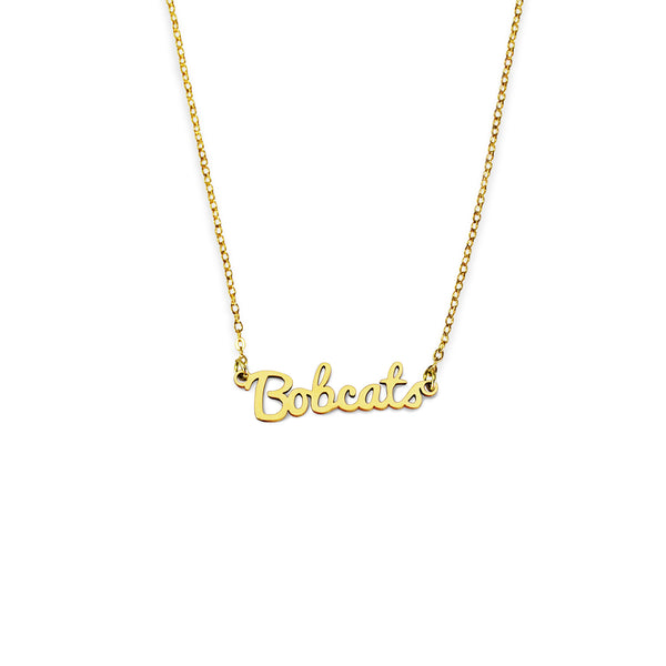 Fan Frenzy Gifts Bobcats Script Necklace Bobcats