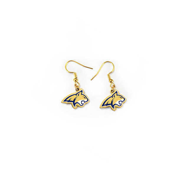 Fan Frenzy Gifts Montana State Dangle Earrings Bobcats
