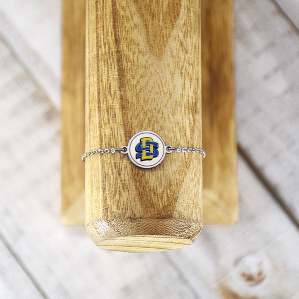 Fan Frenzy Gifts South Dakota State One Charm Silver Colored Bracelet Jackrabbits