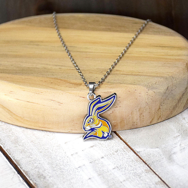 Fan Frenzy Gifts South Dakota State Silver Fan Necklace Jackrabbits