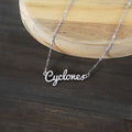 Fan Frenzy Gifts Iowa State Cyclones Script Necklace Officially Licensed