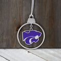 Kansas State Wildcats 2 Piece Silver Colored Ornaments