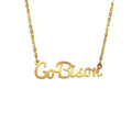 North Dakota St University Bison Gold Script Necklace Officially licensed NCAA