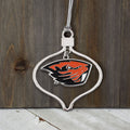 Fan Frenzy Gifts Oregon State Beavers Circle 2 Piece Officially Licensed Silver Two-Piece Colored Ornaments