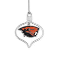 Fan Frenzy Gifts Oregon State Beavers Circle 2 Piece Officially Licensed Silver Two-Piece Colored Ornaments