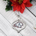 Utah Tech Trailblazers Circle 2 Piece Officially Licensed Silver Two-Piece Colored Ornaments