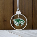 UVU Wolverines Circle 2 Piece Officially Licensed Silver Two-Piece Colored Ornaments