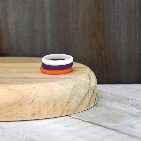 Fan Frenzy Gifts Purple Orange White 3 Pack (Clemson colors) Size 10