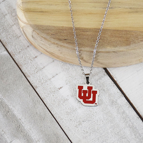 Fan Frenzy Gifts Utah Utes Officially Licensed Fan "UU" Necklace