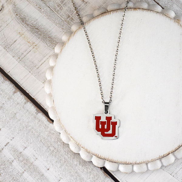 Fan Frenzy Gifts Utah Utes Officially Licensed Fan "UU" Necklace