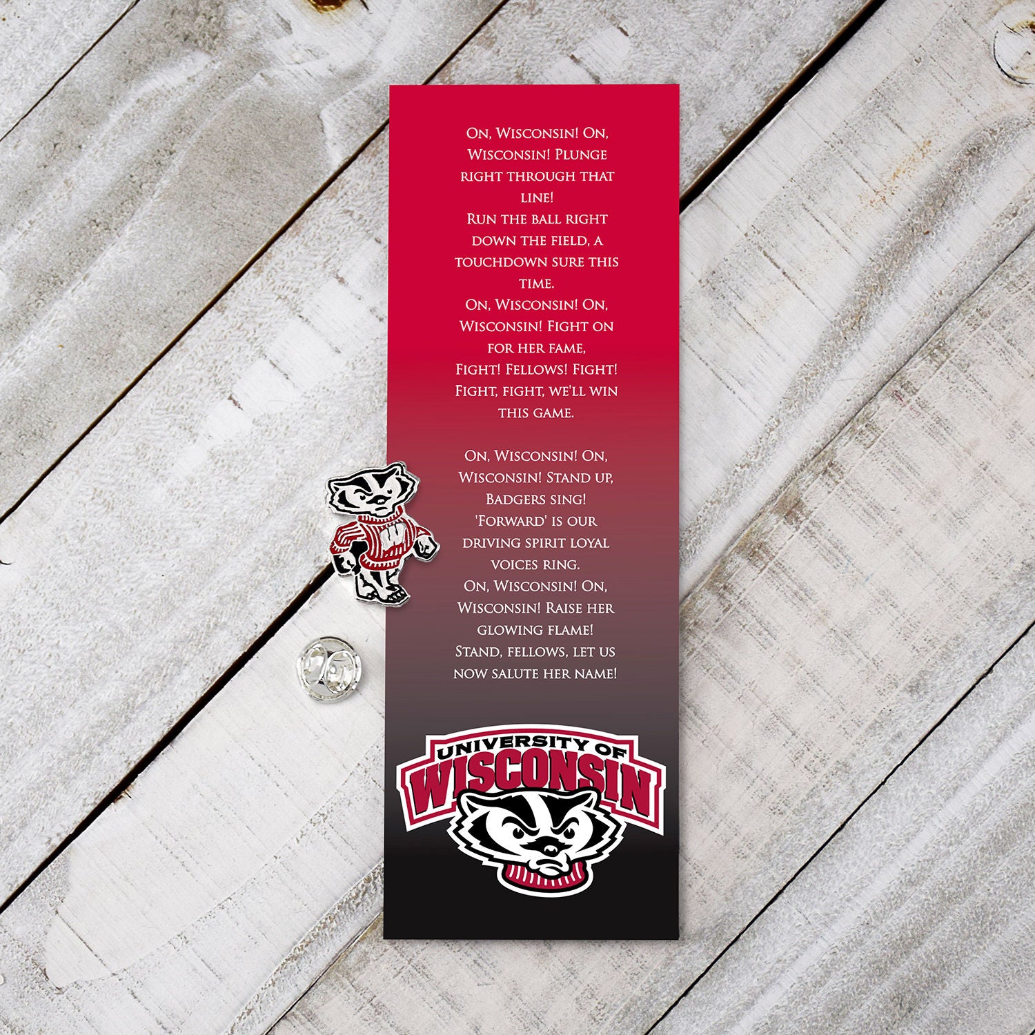 Wisconsin Badgers Licensed Fight Song Bookmark and Pin – Fan Frenzy Gifts
