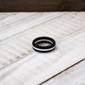 Black/White Stripe Silicone Ring