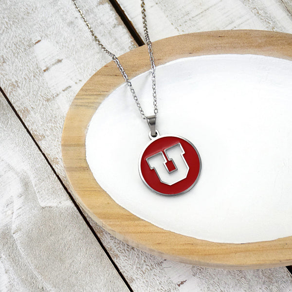 Fan Frenzy Gifts NCAA University of Utah Utes Officially Licensed Cutout Necklace