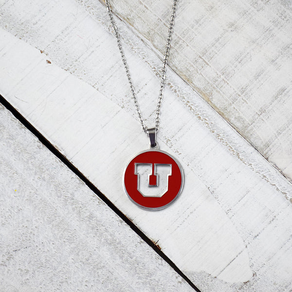 Fan Frenzy Gifts NCAA University of Utah Utes Officially Licensed Cutout Necklace