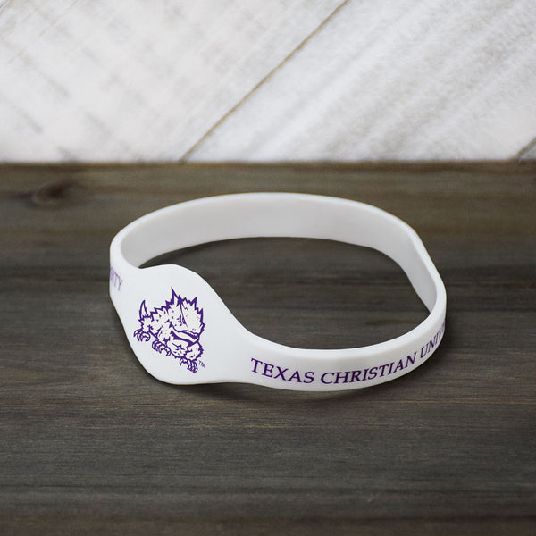 Fan Frenzy Gifts TCU Horned Frogs Silicone Bracelet Wristband Officially licensed NCAA