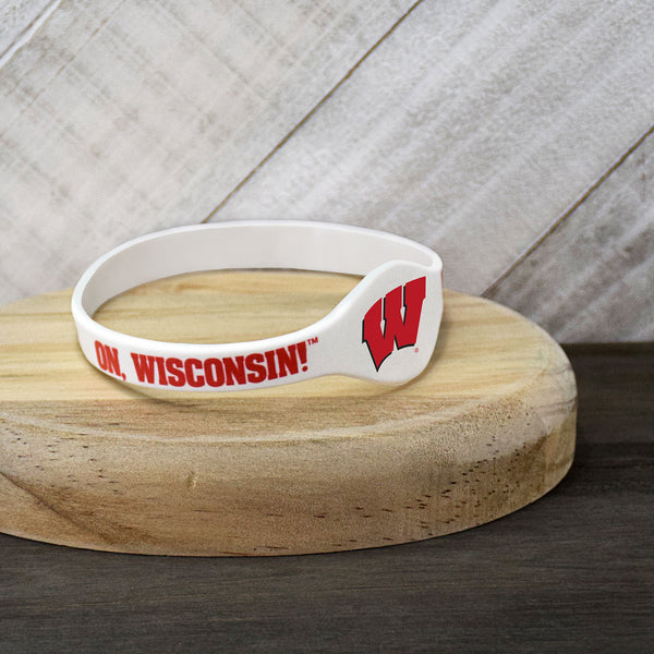 Fan Frenzy Gifts Wisconsin Badgers Silicone Bracelet Wristband Officially licensed NCAA