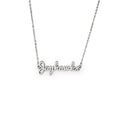 University of Kansas Officially Licensed Laser Jayhawks Script Necklace