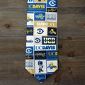 Fan Frenzy Gifts UC Davis Men's Logos Tie Officially Licensed UC Davis Aggies Tie | NCAA Sports Ties for Men | Machine-Washable Neckties Made of Microfiber