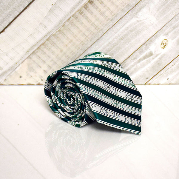 Fan Frenzy Gifts Ohio Bobcats 62" Striped Men's Tie Officially licensed NCAA