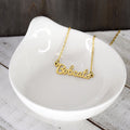 Western Michigan University Officially Licensed Laser Broncos Script Necklace