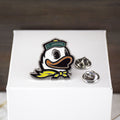 UO Oregon Duck Mascot Enamel Silver Pin