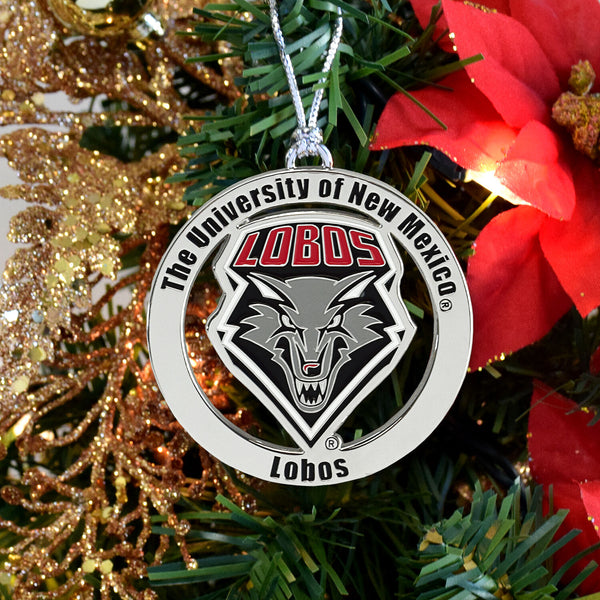 Fan Frenzy Gifts New Mexico Lobos Officially Licensed Silver Ornament