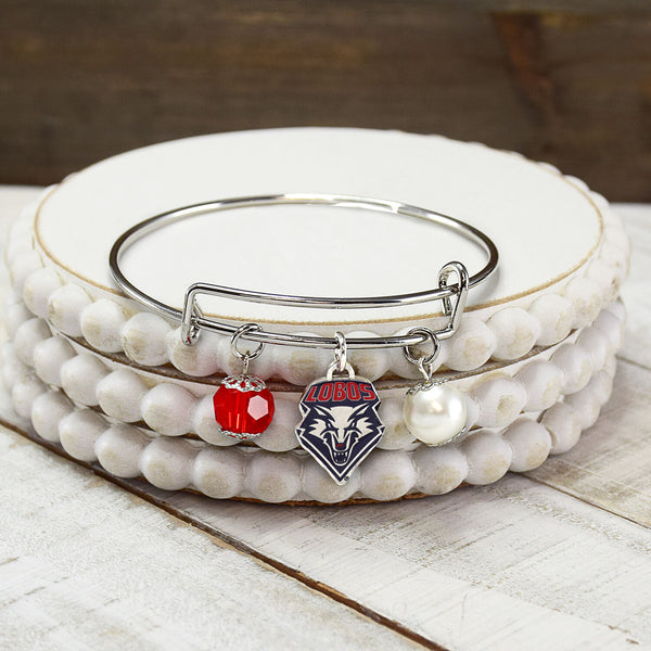 Fan Frenzy Gifts New Mexico Lobos Officially Licensed Bangle Bracelet