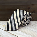 Vanderbilt Striped Men's Necktie  Officially Licensed NCAA by Fan Frenzy Gifts